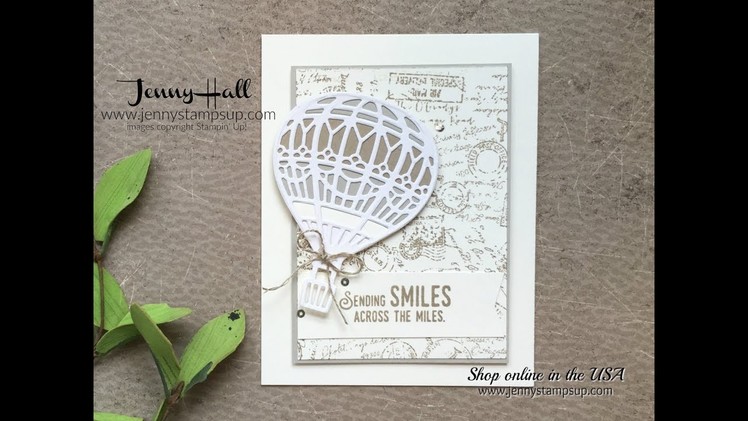 How to use Adhesive Sheets with intricate die cuts using Stampin Up products with Jenny Hall