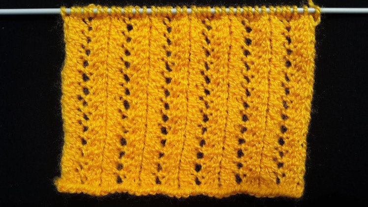 Jaali Design for Cardigan | Easy Knitting Pattern