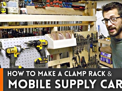 Mobile Supply Cart.Clamp Rack!. Woodworking How To