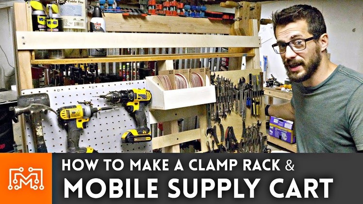 Mobile Supply Cart.Clamp Rack!. Woodworking How To