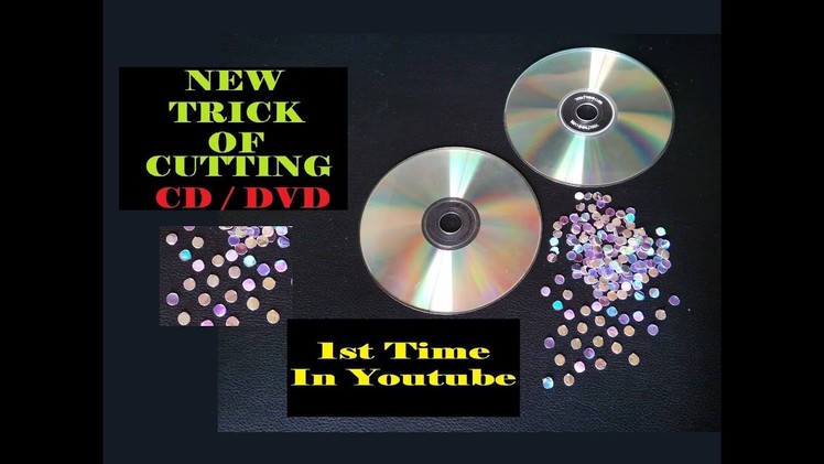 New Method. Trick Of How To Cut CD Into Small Round Shape For Craft Easy At Home. DIY