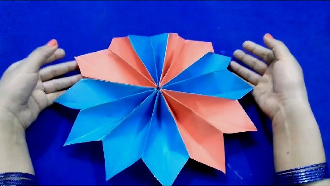 easy origami flower with one paper