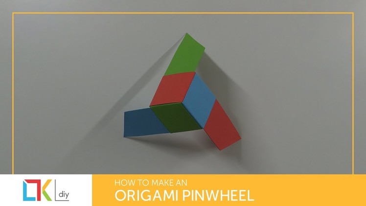 Origami toys #74 - How to make an origami pinwheel IV (3 pointed)