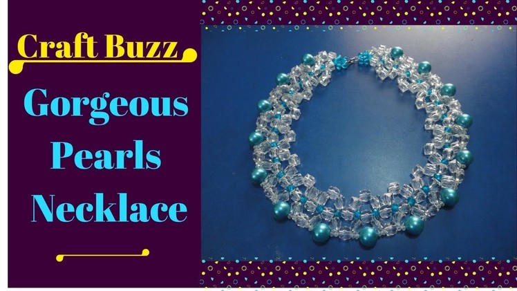 Royal Blue Gorgeous Pearls Necklace ???? How to make a beautiful pearl necklace?