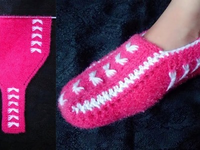 Socks like Boot (knitting) || in hindi