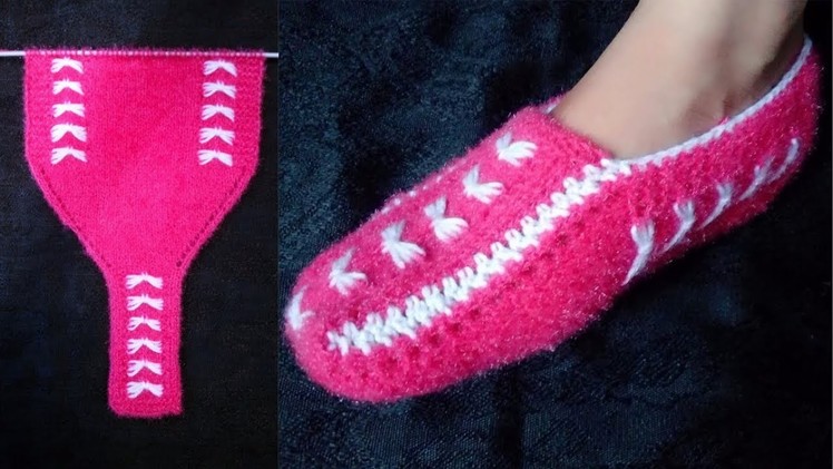 Socks like Boot (knitting) || in hindi