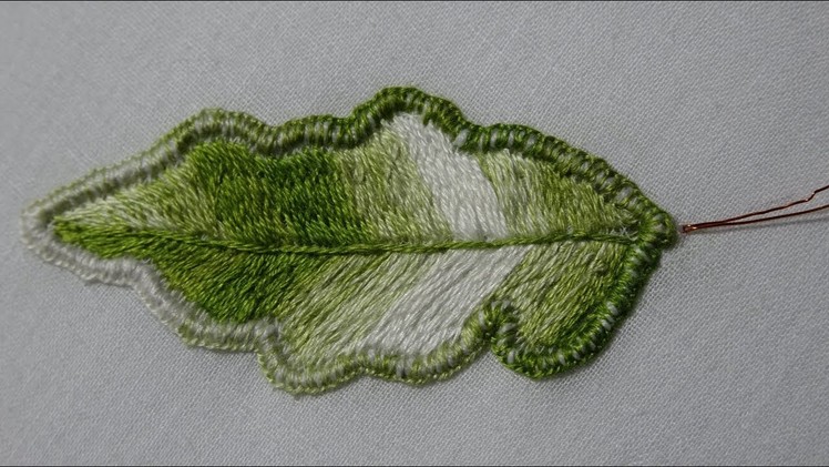 Stump Work (part 2) - How to Make Wired Needle lace Leaf