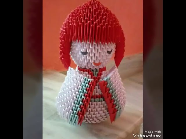 Tutorial- How to make 3d origami Japanese doll