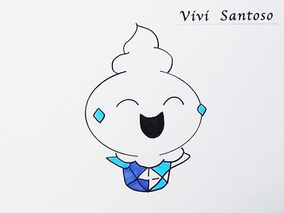 89: Kids Tutorial:  How to draw pokemon vanillite (cute) | Vivi Santoso