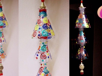 Bottle wind chime - How to make a wind chime with waste material - plastic bottle crafts