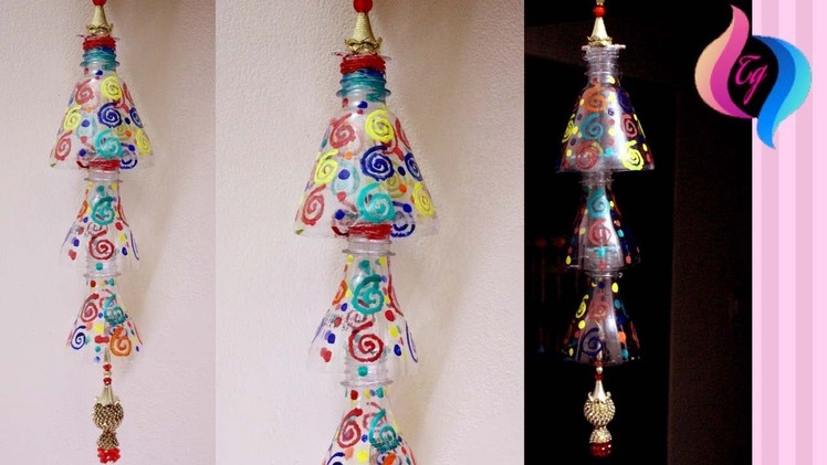 Bottle wind chime - How to make a wind chime with waste material - plastic bottle crafts