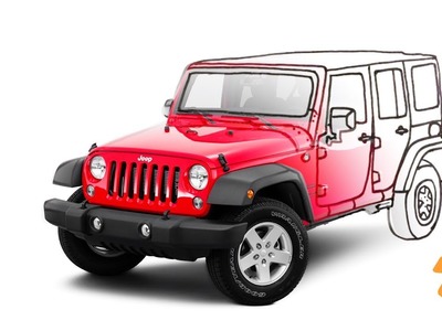 Cars - How to color Jeep Wrangler - Coloring Pages For Children With Color & Kids TV