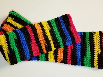 Child's Striped Scarf Crochet Project