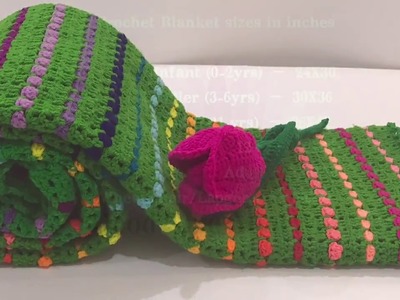 Crochet Tulip Flower blanket