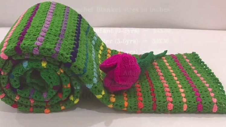 Crochet Tulip Flower blanket