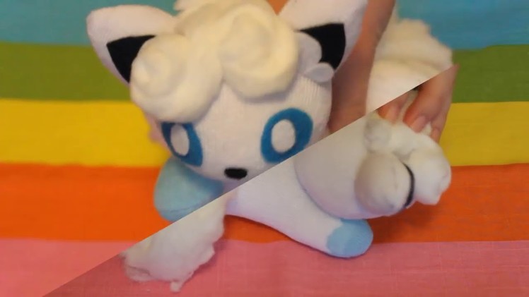 DIY Alolan Vulpix Sock Plush! How To Make A Cute Pokemon Plushie~