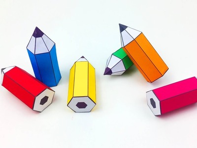 DIY, How to Make a Paper Pencil - Paper Crafts for Kids