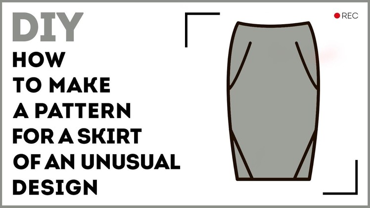 DIY: How to make a pattern for a skirt of an unusual design. How to change the tucks in a skirt.