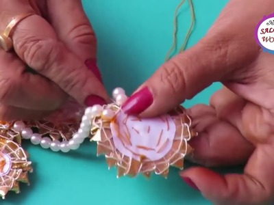DIY How To Make Maang Tikka Jhumar At Hom :- Gota Jewellery Episode -6 by Jyoti Sachdeva .