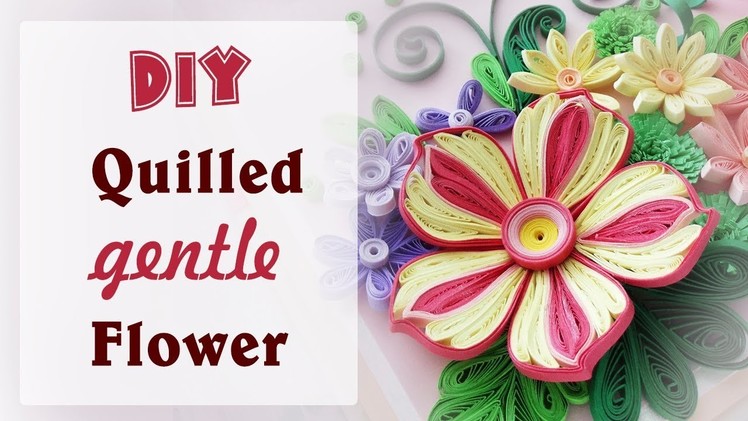 DIY How to make Quilling Flower. Quilling Tutorial.Flowers for Greeting Card