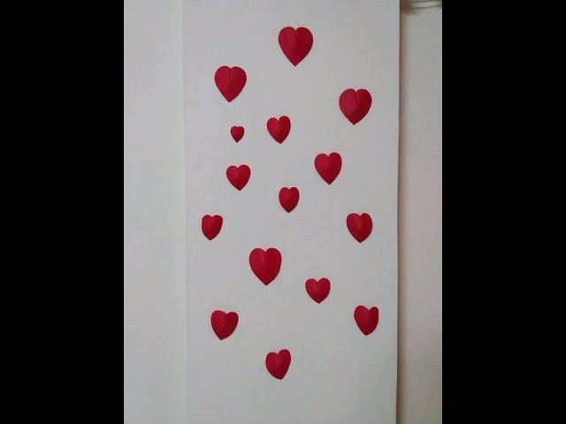 DIY How to make simple 3D heart wall decoration. (Wedding, Valenitne's)