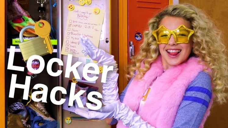 DIY Locker Hacks! Hack Along: Emoji Magnets, Chandelier, Locker Alarm | DIY LIFE HACKER GIRL