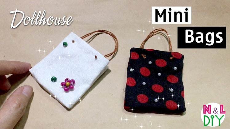 DIY Miniature Bags for Dollhouse | How to Make Mini Bag for Doll