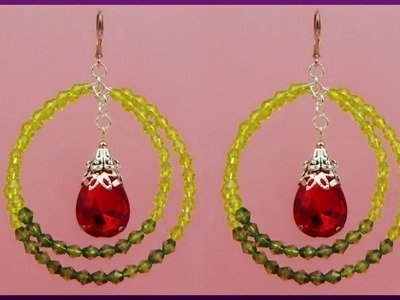 DIY | Strassstein Perlen Ohrringe | Beaded memory wire earrings | rhinestone jewelry | beadwork