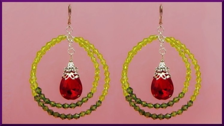DIY | Strassstein Perlen Ohrringe | Beaded memory wire earrings | rhinestone jewelry | beadwork