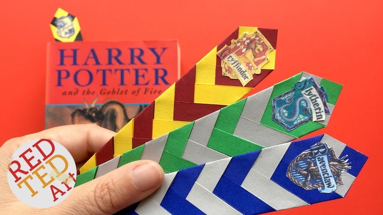 Easy Harry Potter Bookmark DIY  - How to make a Chevron Bookmark DIY  - Easy Paper Bookmark Ideas