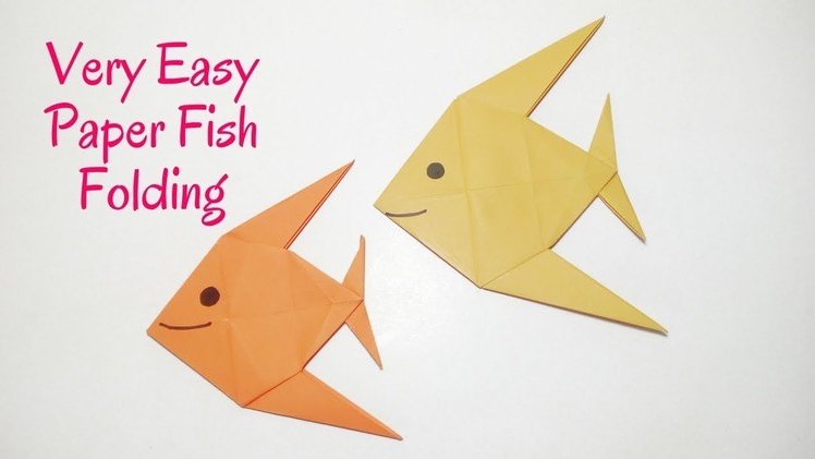 Easy Origami Fish – How to Make A Paper Fish – DIY Origami Easy Tutorial