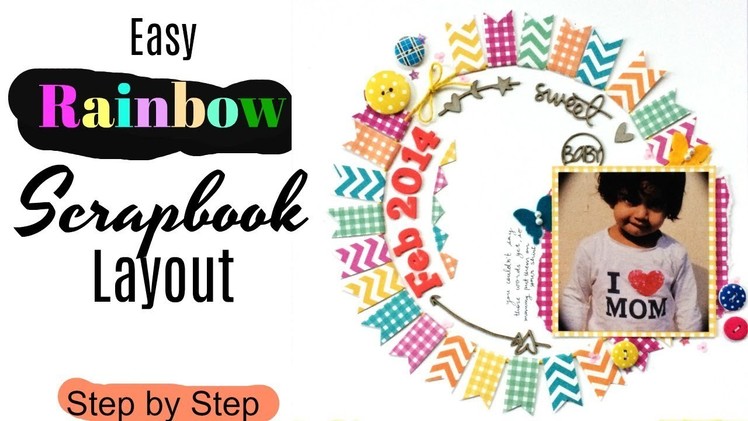 Easy Scrapbook Layout | Step by Step