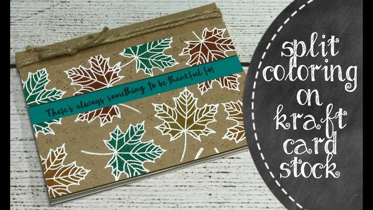 How To Create A simple Painted Leaves Fall Inspired Card