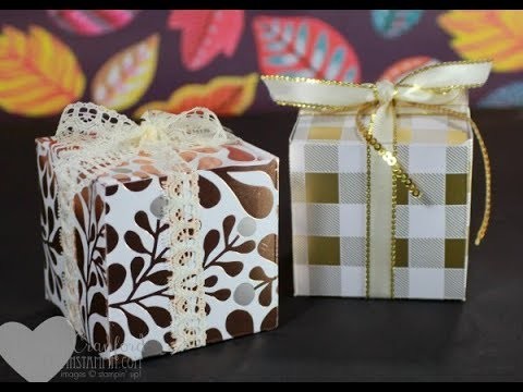 How To Create Pretty Little Boxes feat Stampinp' UP! Year Of Cheer Designer Paper