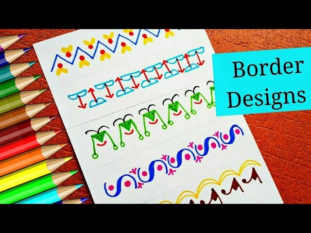 How to decorate project file border || BORDERS AND FRAMES DESIGNS ...