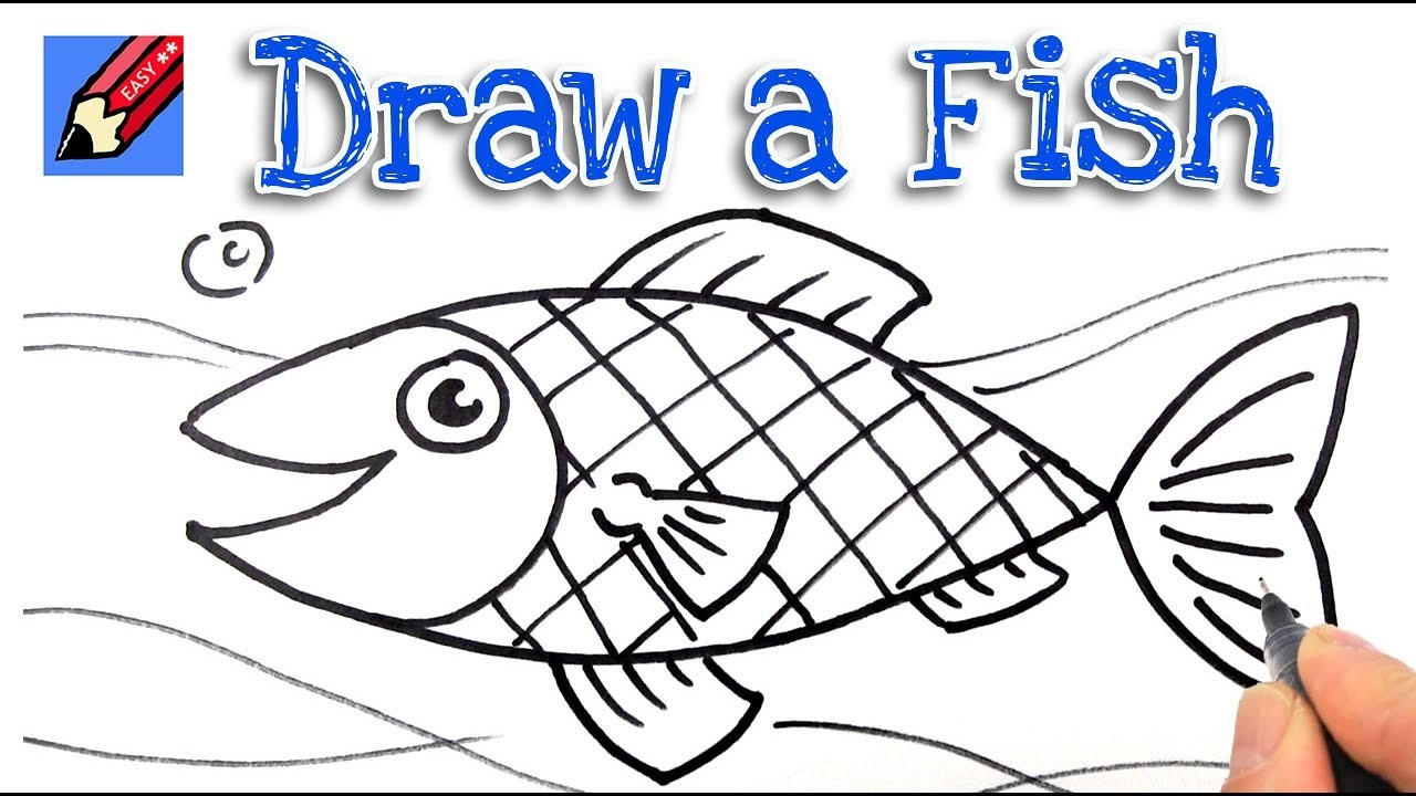 How to draw a Fish Real Easy -  Step by Step