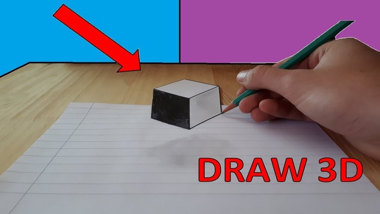 How to: DRAW a floating cube (illusion)