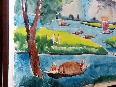 How to draw a scenery of rainy season in Bangladesh with water color.step by step very easy