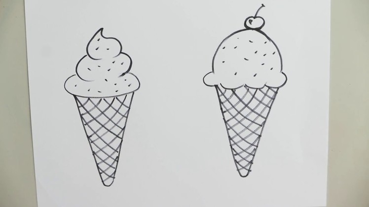 How to draw an Ice Cream Cone