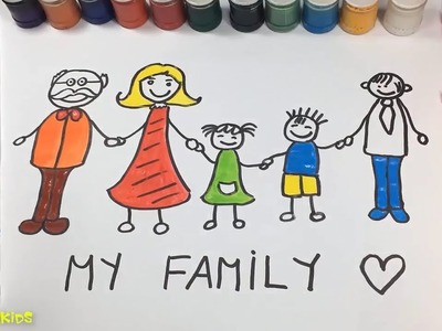 How to draw family members for KIDS