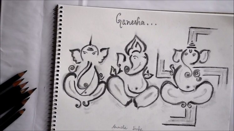How to draw Ganesha.Ganpati very easy for kids;7