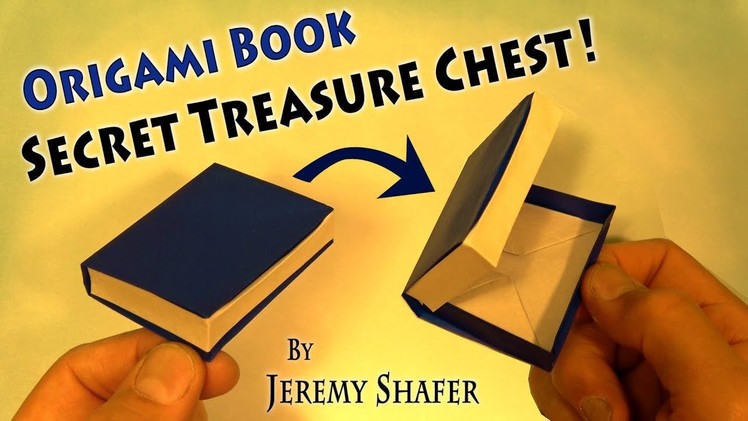 How to Fold an Origami Book. Secret Treasure Chest. Jewelry Box