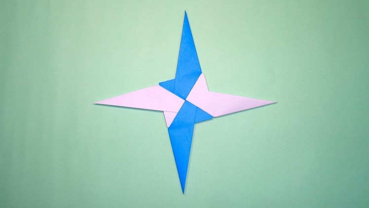 How To Fold Paper Ninja Stars - ( Origami Shuriken ) Easy Paper Toys Ninja Stuff