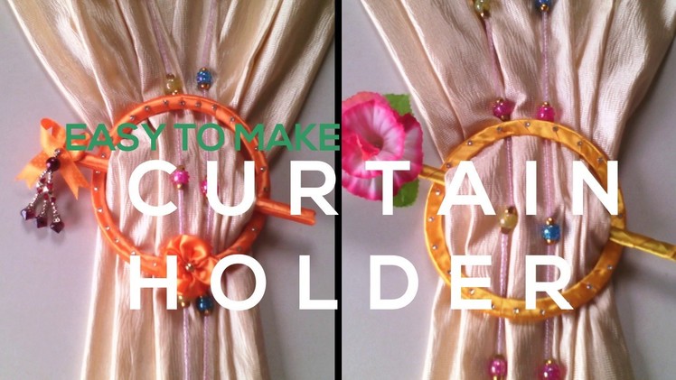 How To Make A Curtain Holder From Plastic Lid