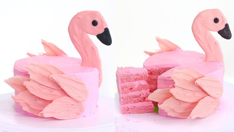 How to Make a Flamingo Brushstroke Cake | RECIPE