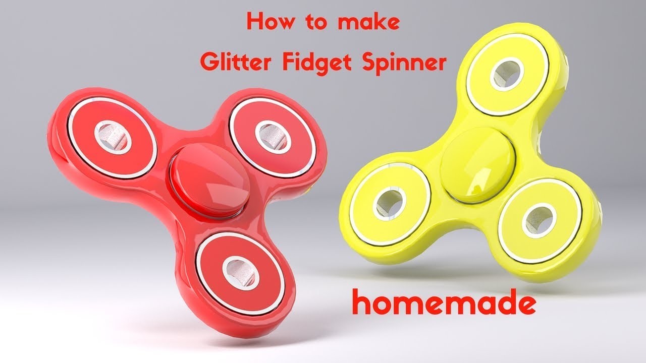 HOW TO MAKE A GLITTER FIDGET SPINNER WITHOUT BEARINGS