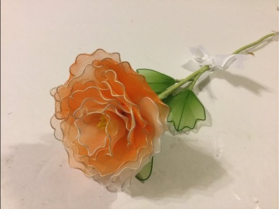 How to make a nylon stocking flowers  - Peony