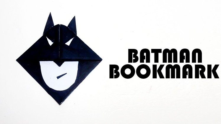 How to Make a Paper Batman Bookmark–Batman Bookmark for Kids–Origami Batman Bookmark Corner–DIY
