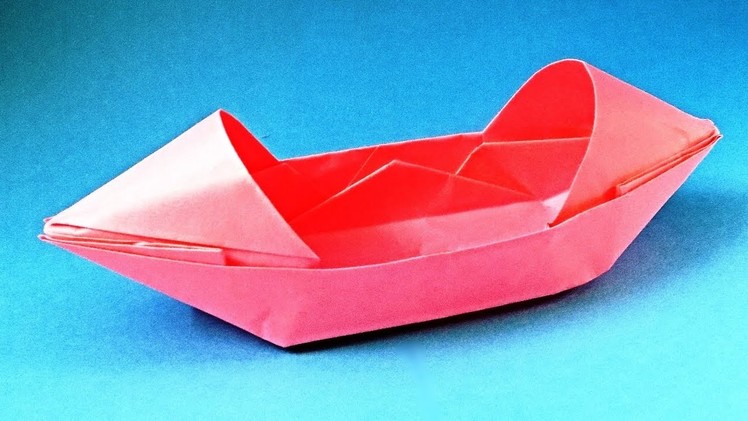 How to make a paper boat that floats. Origami boat canoe