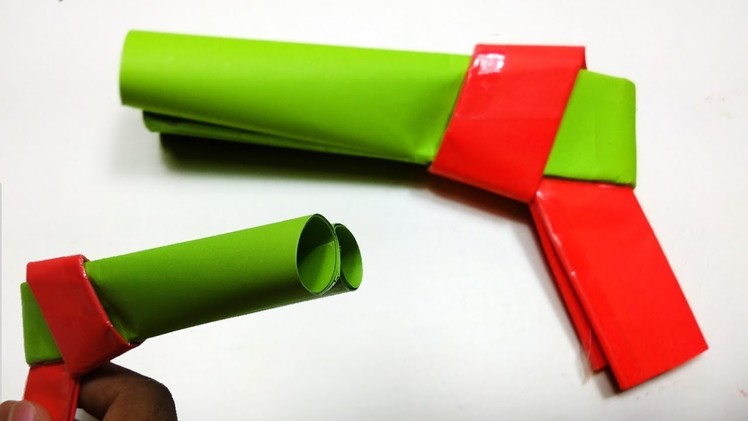 How to Make a Paper Double Barrel Mini Gun that Shoots Rubber Band | Easy Paper Gun Tutorials